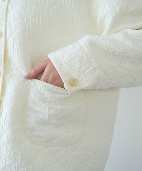 bulle de savon(ビュルデサボン)の「ichijiku quilt ジャカード ジャケット(その他アウター・レディース・キナリ/ブラック・FREE)」の9枚目の写真