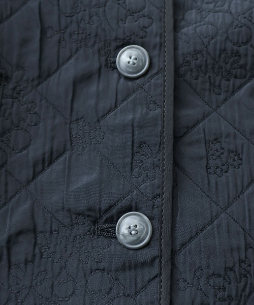 bulle de savon(ビュルデサボン)の「ichijiku quilt ジャカード ジャケット(その他アウター・レディース・キナリ/ブラック・FREE)」の4枚目の写真
