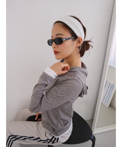 TRUNC（トランクエイティーエイト）の「Hooded Henley Pullover（Tシャツ/カットソー・レディース・グレー・FREE）」の6枚目の写真
