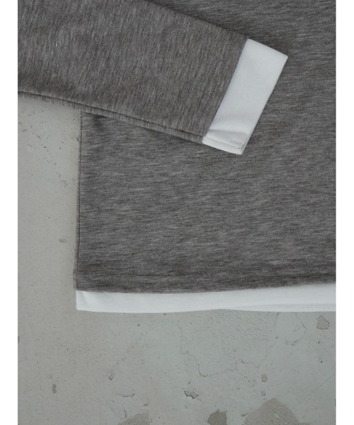 TRUNC（トランクエイティーエイト）の「Hooded Henley Pullover（Tシャツ/カットソー・レディース・グレー・FREE）」の15枚目の写真