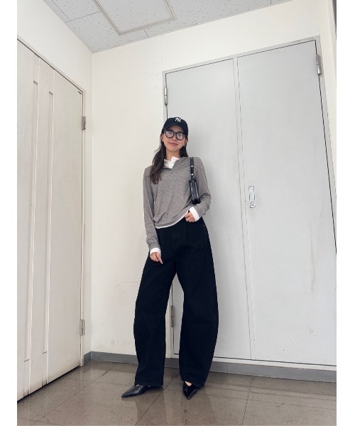 TRUNC（トランクエイティーエイト）の「Hooded Henley Pullover（Tシャツ/カットソー・レディース・グレー・FREE）」の11枚目の写真
