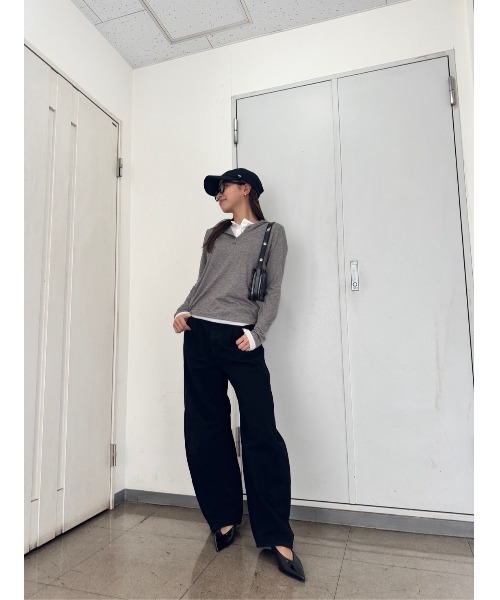 TRUNC（トランクエイティーエイト）の「Hooded Henley Pullover（Tシャツ/カットソー・レディース・グレー・FREE）」の12枚目の写真