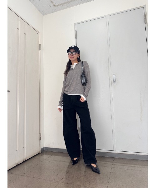 TRUNC（トランクエイティーエイト）の「Hooded Henley Pullover（Tシャツ/カットソー・レディース・グレー・FREE）」の13枚目の写真