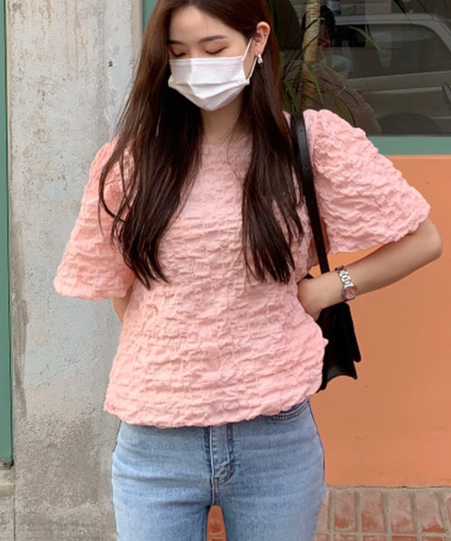 LAFFMO(ラフモ)の「パスリーブワッシャーブラウス(Tシャツ/カットソー・レディース・ピンク/ベージュ・F)」の15枚目の写真