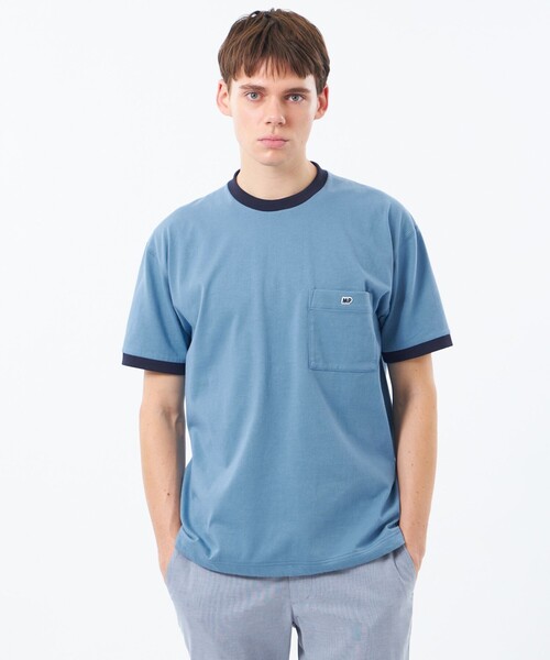 MACKINTOSH PHILOSOPHY(マッキントッシュ フィロソフィー)の「【WEEKENDER】 スピンドルMPロゴリンガーT プレーティング天竺(Tシャツ/カットソー・メンズ・ライトブルー/ホワイト/ネイビー・38/40)」の2枚目の写真