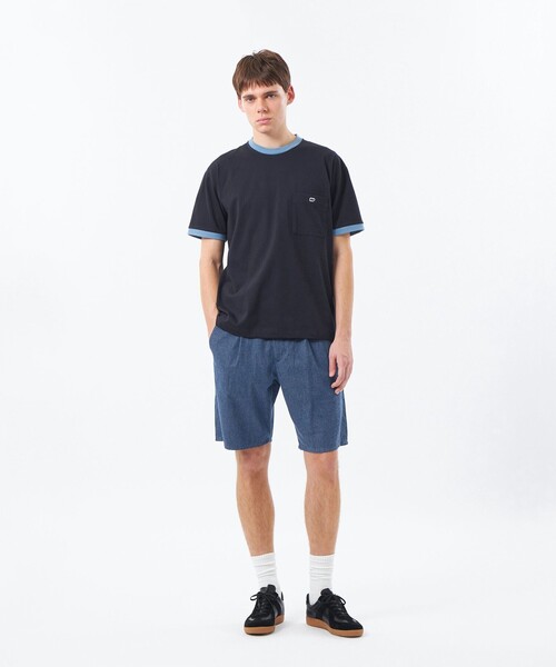 MACKINTOSH PHILOSOPHY(マッキントッシュ フィロソフィー)の「【WEEKENDER】 スピンドルMPロゴリンガーT プレーティング天竺(Tシャツ/カットソー・メンズ・ライトブルー/ホワイト/ネイビー・38/40)」の4枚目の写真