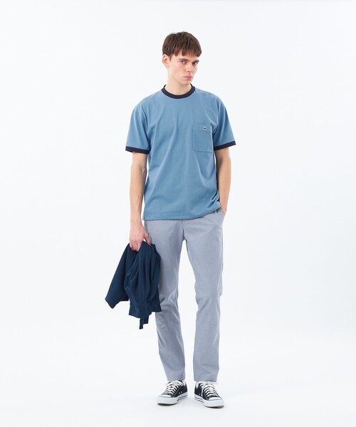 MACKINTOSH PHILOSOPHY(マッキントッシュ フィロソフィー)の「【WEEKENDER】 スピンドルMPロゴリンガーT プレーティング天竺(Tシャツ/カットソー・メンズ・ライトブルー/ホワイト/ネイビー・38/40)」の5枚目の写真