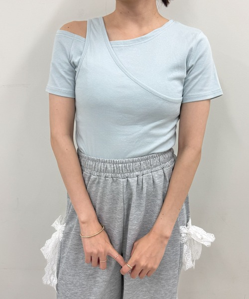 frunco(フランコ)の「レイヤーTシャツ(Tシャツ/カットソー・レディース・ホワイト/ミント/ブラック・FREE)」の3枚目の写真