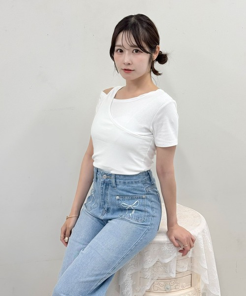 frunco(フランコ)の「レイヤーTシャツ(Tシャツ/カットソー・レディース・ホワイト/ミント/ブラック・FREE)」の10枚目の写真