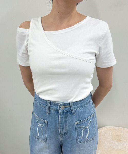 frunco(フランコ)の「レイヤーTシャツ(Tシャツ/カットソー・レディース・ホワイト/ミント/ブラック・FREE)」の8枚目の写真