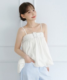バックルデザイン バルーンキャミブラウス