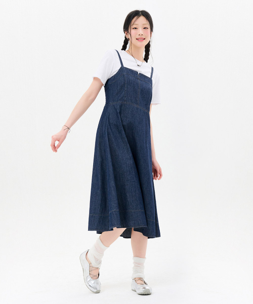 CHASECULT（チェイスカルト）の「レディースデニムビスチェワンピース-FBRG6175C04（ワンピース・レディース・ネイビー・85/90）」の2枚目の写真