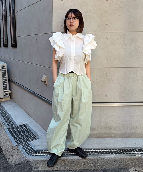 Narcissus(ナルシス)の「【Narcissus】サマーモロッコパンツ カーブ シルエット(その他パンツ・レディース・ブラック/ライトグリーン・FREE)」の20枚目の写真
