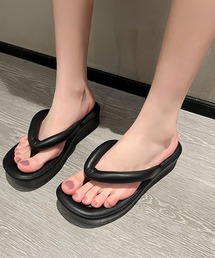 c.u.l | シンプル 厚底ビーチサンダル トングサンダル culs202(サンダル)