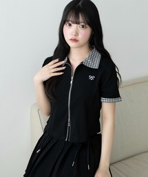 WEGO/チェックカラージップトップ