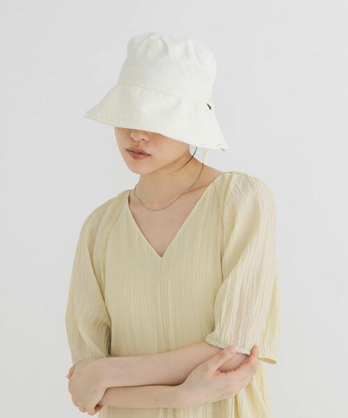 KBF（ケイビーエフ）の「ステッチデザインバケットHAT（ハット・レディース・ブラック/アイボリー・ONE）」の4枚目の写真