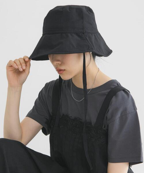 KBF（ケイビーエフ）の「ステッチデザインバケットHAT（ハット・レディース・ブラック/アイボリー・ONE）」の13枚目の写真