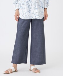 【接触冷感・吸水速乾・UV対策・マシンウォッシャブル】メッシュデニムプリントパンツ