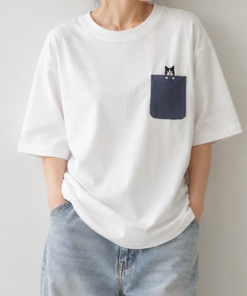 CORISCO(コリスコ)の「接触冷感アニマルポケTEE(M1)(Tシャツ/カットソー・メンズ・その他2/ブラック系2/ホワイト系3/ブラック系1/その他1/ネイビー/ホワイト系1/ホワイト系2・MEDIUM/LARGE/X-LARGE)」の3枚目の写真