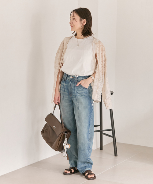 JOURNAL STANDARD(ジャーナルスタンダード)の「《追加2》汗ジミ防止天竺ノースリーブ(Tシャツ/カットソー・レディース・ブラック系その他/チャコールグレー/ホワイト・FREE)」の7枚目の写真
