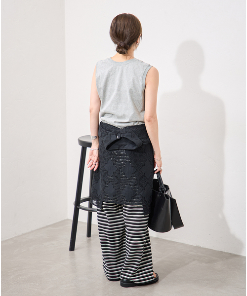 JOURNAL STANDARD(ジャーナルスタンダード)の「《追加2》汗ジミ防止天竺ノースリーブ(Tシャツ/カットソー・レディース・ブラック系その他/チャコールグレー/ホワイト・FREE)」の16枚目の写真