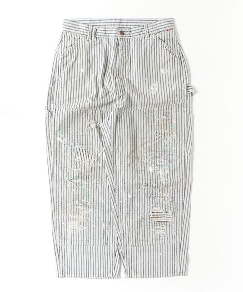Anachronorm(アナクロノーム)の「【ANACHRONORM】HICKORY REMAKED DOUBLEKNEE PAINTER PANTS(その他パンツ・メンズ・ストライプ・1)」の1枚目の写真