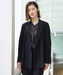 AOYAMA | 冷感4ボタンダブルジャケット【超軽量】【涼】【セットアップ着用可】<紙のような軽い風合いを持った生地「Camifu」>(スーツジャケット)