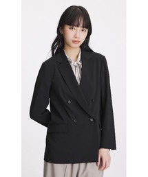 AOYAMA（アオヤマ）の「冷感4ボタンダブルジャケット【超軽量】【涼】【セットアップ着用可】<紙のような軽い風合いを持った生地「Camifu」>（スーツジャケット）」