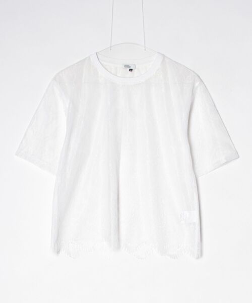 DOUBLE STANDARD CLOTHING(ダブルスタンダードクロージング)の「パネル柄レーストップス(シャツ/ブラウス・レディース・ブラック/オフホワイト・38/36)」の4枚目の写真