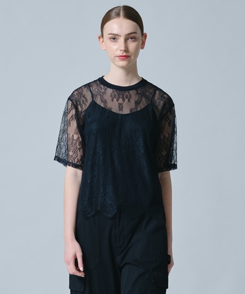 DOUBLE STANDARD CLOTHING(ダブルスタンダードクロージング)の「パネル柄レーストップス(シャツ/ブラウス・レディース・ブラック/オフホワイト・38/36)」の17枚目の写真