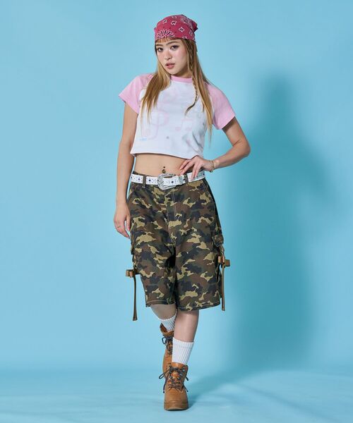 SEQUENZ(シークエンズ)の「※WEB限定 / プリントピチTシャツ / 配色ラグラン半袖Tシャツ / sqnztreble clef pt tee(Tシャツ/カットソー・レディース・ライトブルー/ネイビー/ピンク系その他/ベージュ系その他2・SMALL/MEDIUM)」の9枚目の写真