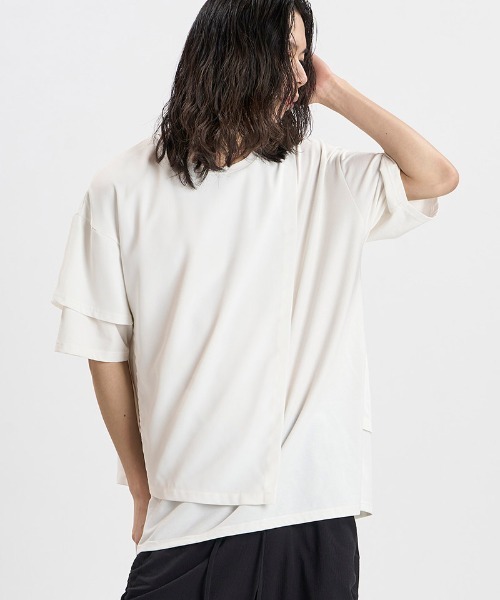 NO ID.(ノーアイディ)の「mt10582-リベットドレープBIG-T Tシャツ(458006-511T)(Tシャツ/カットソー・メンズ・ホワイト/ブラック/グレー・ONE SIZE)」の15枚目の写真