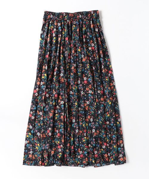 MEYAME(メヤメ)の「MEYAME/メヤメ プリーツスカート PLEATED SKIRT FLOWER(スカート・レディース・ブラック・FREE)」の1枚目の写真