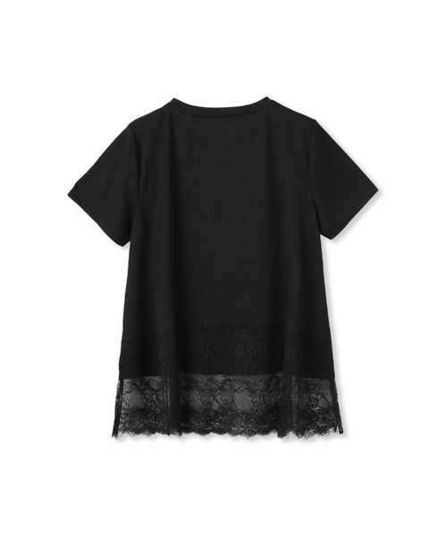 Droite lautreamont（ドロワットロートレアモン）の「レースコンビ半袖リブカットソー（Tシャツ/カットソー・レディース・オフホワイト/ブラック・M）」の18枚目の写真