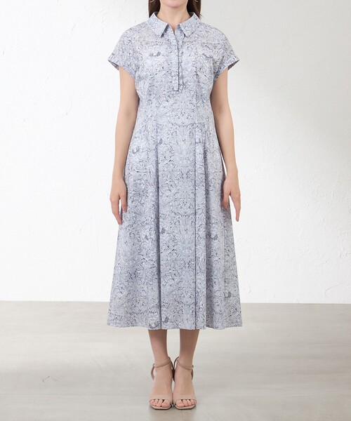 amaca(アマカ)の「【LIBERTY】Indigo Morris ワンピース(ワンピース・レディース・ネイビー・38/40)」の3枚目の写真