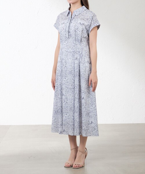 amaca(アマカ)の「【LIBERTY】Indigo Morris ワンピース(ワンピース・レディース・ネイビー・38/40)」の4枚目の写真