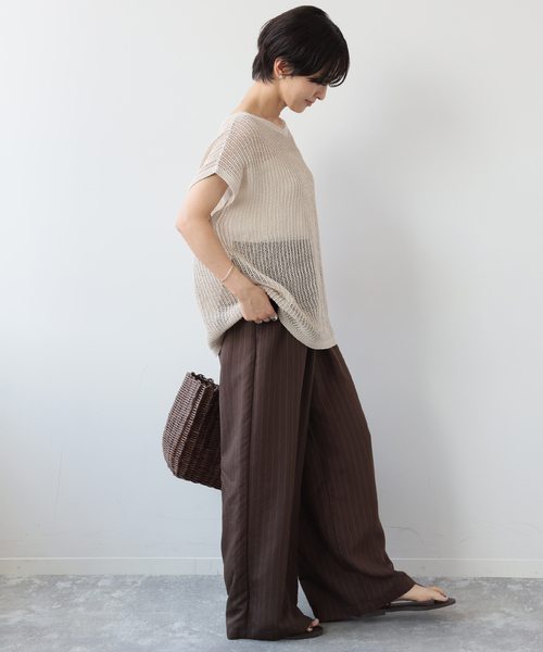 JOURNAL STANDARD relume（ジャーナルスタンダード　レリューム）の「《追加2》N/Rダブルストライプパンツ（その他パンツ・レディース・ネイビー・38）」の7枚目の写真