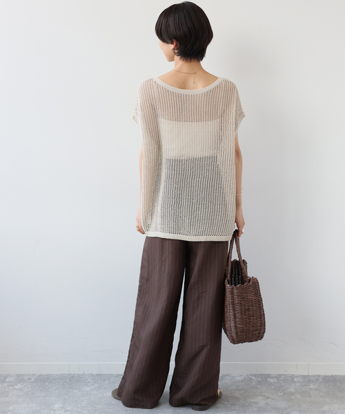 JOURNAL STANDARD relume（ジャーナルスタンダード　レリューム）の「《追加2》N/Rダブルストライプパンツ（その他パンツ・レディース・ネイビー・38）」の8枚目の写真