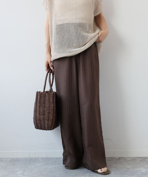 JOURNAL STANDARD relume（ジャーナルスタンダード　レリューム）の「《追加2》N/Rダブルストライプパンツ（その他パンツ・レディース・ネイビー・38）」の9枚目の写真