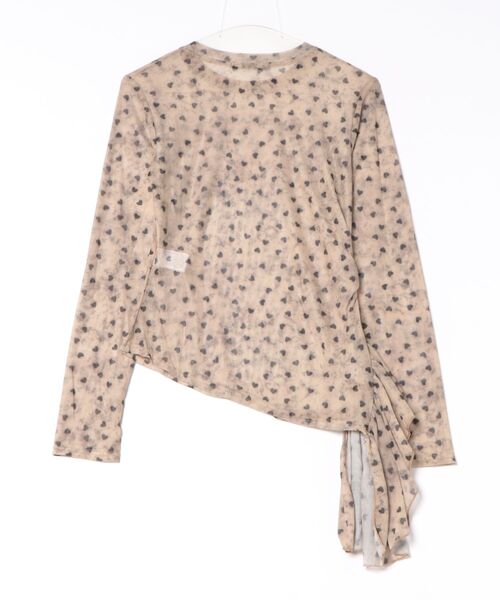 Ritzy(リッツィー)の「ハートドットアシメギャザートップス(Tシャツ/カットソー・レディース・カーキ/グレー・L/M)」の9枚目の写真