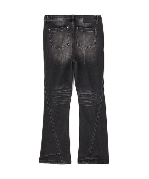 NOT4NERD（ノットフォーナード）の「NOT4NERD/ノットフォーナード/Warped Seam Flare Fit Denim Pants（デニムパンツ・メンズ・ブラック/ブルー・M/XL/L）」の3枚目の写真