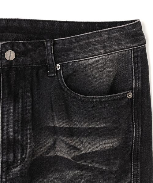 NOT4NERD（ノットフォーナード）の「NOT4NERD/ノットフォーナード/Warped Seam Flare Fit Denim Pants（デニムパンツ・メンズ・ブラック/ブルー・M/XL/L）」の6枚目の写真