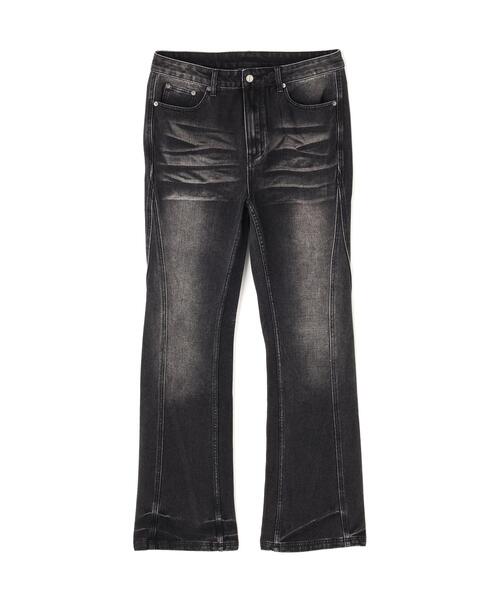 NOT4NERD（ノットフォーナード）の「NOT4NERD/ノットフォーナード/Warped Seam Flare Fit Denim Pants（デニムパンツ・メンズ・ブラック/ブルー・M/XL/L）」の14枚目の写真
