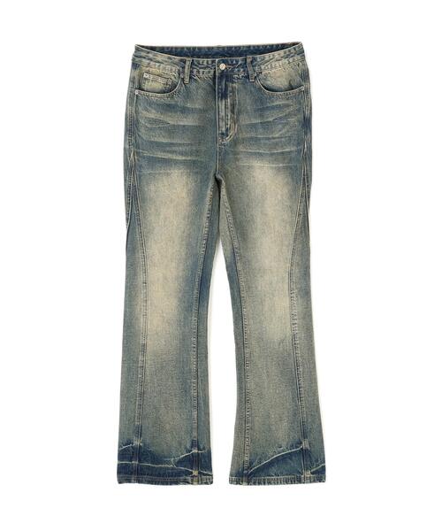 NOT4NERD（ノットフォーナード）の「NOT4NERD/ノットフォーナード/Warped Seam Flare Fit Denim Pants（デニムパンツ・メンズ・ブラック/ブルー・M/XL/L）」の15枚目の写真