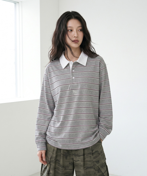 THE GREEN LAB（ザグリーンラボ）の「ピンストライプラグビーTシャツ[ライトブルー]（スウェット・レディース・その他・FREE）」の8枚目の写真