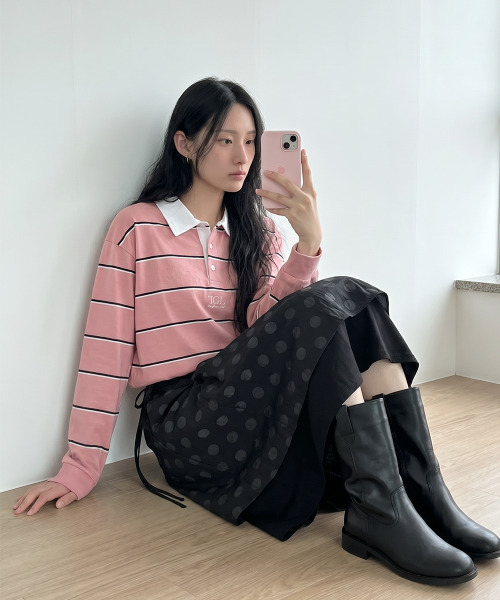 THE GREEN LAB（ザグリーンラボ）の「ピンストライプラグビーTシャツ[ライトブルー]（スウェット・レディース・その他・FREE）」の13枚目の写真