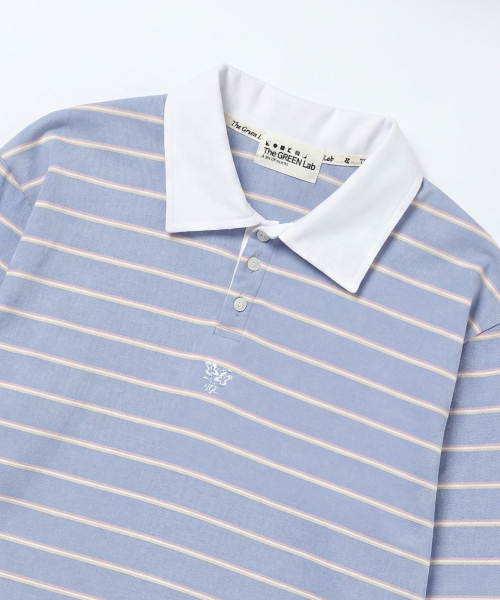 THE GREEN LAB（ザグリーンラボ）の「ピンストライプラグビーTシャツ[ライトブルー]（スウェット・レディース・その他・FREE）」の19枚目の写真