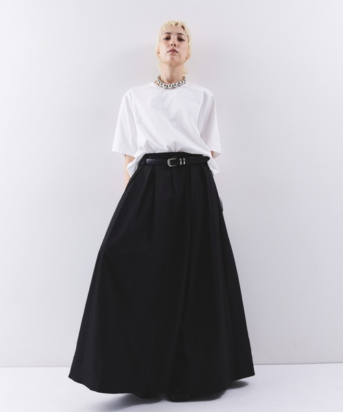 HANNE(アン)の「タックフレアマキシスカート(スカート・レディース・ベージュ/ブラック・S/M)」の9枚目の写真