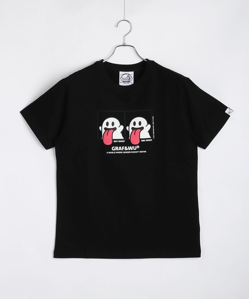 GRAF&WU(グラフアンドユー)の「GRAF&WU グラフアンドウー ゴーストプリント 半袖Tシャツ オーバーサイズ(Tシャツ/カットソー・メンズ・ホワイト/ブラック・XL/M/L)」の10枚目の写真