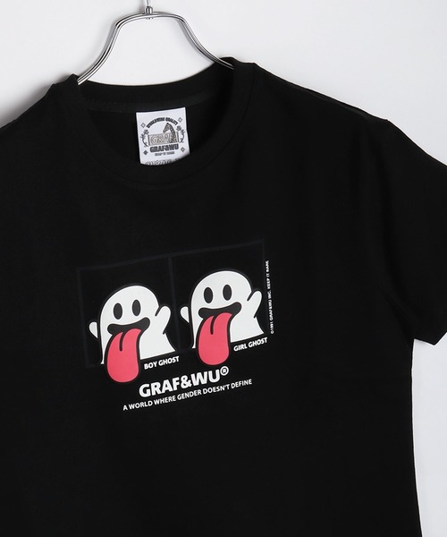 GRAF&WU(グラフアンドユー)の「GRAF&WU グラフアンドウー ゴーストプリント 半袖Tシャツ オーバーサイズ(Tシャツ/カットソー・メンズ・ホワイト/ブラック・XL/M/L)」の12枚目の写真
